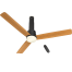 Havells Elio Prime UL 1200mm 100 Percent Copper BLDC RF Remote Four Mode Ceiling Fan (Pine Wood Matte Black) image