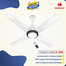 Havells Libeccio BLDC UL 1200mm ABS Blades RF remote 4 blade Underlight Ceiling Fan (Pearl White) image