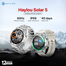 Haylou Solar 5 1.58 Inch AMOLED Display BT Calling Smart Watch ( Metallic Plus Silicone ) Strap- Silver image