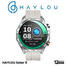 Haylou Solar 5 1.58 Inch AMOLED Display BT Calling Smart Watch ( Metallic Plus Silicone ) Strap- Silver image