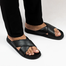 Hazzle Comfort Cross Black Leather Sandal image