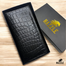Hazzle Croco Dice Wallet Long Black Premium Leather Stylish Design image