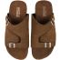 Hazzle Premium Suede Sandal Double Belt Brown Stylish Design image
