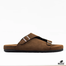Hazzle Premium Suede Sandal Double Belt Brown Stylish Design image
