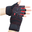 Heavy Fabric Open Padded Half Gym Gloves With Belt image