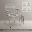 Heavy Stainless Steel Folding Commode Toilet Chair image