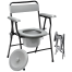 Heavy Stainless Steel Folding Commode Toilet Chair image