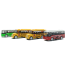 High Quality ABS Plastic Bus Toy Set Of 4, School Bus Toy Long-Distance Mini Toy Bus Pull Back Friction Powered Buses Vehicles For Boys And Girls Birthday Party (metal_bus_4pcs_jm907) Metal Bus image