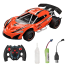 High Speed Racing Rechargeable Car With Light And Spray, Remote Control (RC) Vehicle Toy Car For Kids (car_rc_moka_2065_orange) Orange