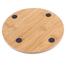 Household Wooden Round Shape Heat Resistant Cup Pot Mat Coaster Pad - Wood Color - (6 Pis) image