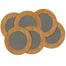 Household Wooden Round Shape Heat Resistant Cup Pot Mat Coaster Pad - Wood Color - (6 Pis) image