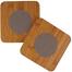 Household Wooden Square Shape Heat Resistant Cup Pot Mat Coaster Pad - Wood Color - (1 Pcs) image