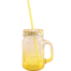 IHW Mason Jar Mug With Straw And Lid Yellow image
