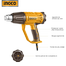 INGCO HG200047 Heat Gun image