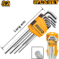 INGCO HHK11091 Log Arm Hex Key Set 9 Pcs image