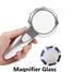 Handheld Magnifier Bright 6 LED Illuminated Lighted Magnifying Glass 4X 75mm Loupe image