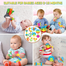 Infant Rattle Teething Baby Toys BPA Free Shake and GRAP Baby Hand Development Teethers Toy Set For Newborn (8 Pcs) image