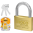 Ingco 50mm Heavy Duty Brass Padlock With 3 Pcs Brass Keys image