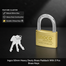 Ingco 50mm Heavy Duty Brass Padlock With 3 Pcs Brass Keys image