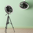 JISULIFE FA17 Outdoor LED Ceiling Fan with mini Tripod Stand - Black image