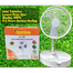 JOYKALY YG-733 AC/DC Rechargeable 2400mAh Lithium Battery Strong Wind Foldable Desk Fan With Lamp image