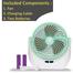 JY Super lithium rechargeable mini table fan with LED light image