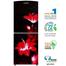 Jamuna JE-XXB-US52B8JF QD Glass Refrigerator Red Rosa Sinensis image