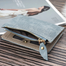 Jeans Style Cat Embroidered Canvas Pattern Large-capacity Wallet image