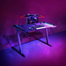 Jedel Besmile Z Shaped Rgb Gaming Desk With Cup Holder And Headset Hook. image