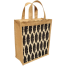Jute Shopping Bag Natural And Black 10x12 Inch image