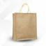 Jute Shopping Bag Natural And Red 10x12 Inch image