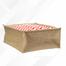 Jute Shopping Bag Natural And Red 10x12 Inch image