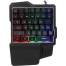 K7 One-handed Game Keyboard Wired Keyboard Streaming Color RGB light Ergonomic Hand Rest Keyboard Black image