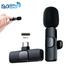 K9 Type C Duel Wireless Lavalier Microphone Noise Reduction Outdoor Live Broadcast USB Lavalier Microphone For Mobile Phone image