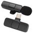 K9 Type C Duel Wireless Lavalier Microphone Noise Reduction Outdoor Live Broadcast USB Lavalier Microphone For Mobile Phone image