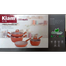 Kiam Die Casting Cookware 7 Pcs Set With Glass Lid and Induction Bottom - Brown 7 in 1 image