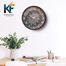 Karana Fashion 12 Inch 3D Mandala Art Wall Clock Elegant Dusty Rose And Slate Grey Geometric Decor image