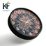 Karana Fashion 12 Inch 3D Mandala Art Wall Clock Elegant Dusty Rose And Slate Grey Geometric Decor image