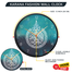 Karana Fashion 12 Inch Ayatul Kursi Calligraphy Wall Clock Modern Islamic Home Decor image