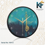Karana Fashion 12 Inch Bismillah Calligraphy Wall Clock Artistic Teal and Navy Islamic Home Decor image