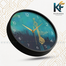 Karana Fashion 12 Inch Bismillah Calligraphy Wall Clock Artistic Teal and Navy Islamic Home Decor image