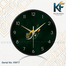 Karana Fashion 12 Inch Blooming Floral Wall Clock Elegant Orange and Cream Botanical Home Decor image