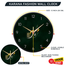 Karana Fashion 12 Inch Blooming Floral Wall Clock Elegant Orange and Cream Botanical Home Decor image