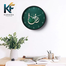 Karana Fashion 12 Inch Madina Green Dome Wall Clock Premium Islamic Spiritual Decor image