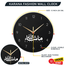 Karana Fashion 12 Inch Mashallah Calligraphy Wall Clock Premium Matte Black Islamic Home and Office Decor image