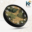 Karana Fashion 12 Inch Vintage Oriental Waves Wall Clock Abstract Japanese Art Style Home Decor image