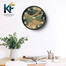 Karana Fashion 12 Inch Vintage Oriental Waves Wall Clock Abstract Japanese Art Style Home Decor image