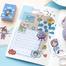 Kawaii Cute Rabbit Sticky Scrapbooking Journal Girls Decorative Label Sticker Book( b) image