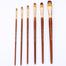 Keep Smiling Artist Filbert Paint Brush Set, Suitable for Water, Acrylic, Oil Colour paint, 6 Pcs image
