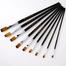Keep Smiling Artist Long Handle Brush Set Flat, 9 pcs image